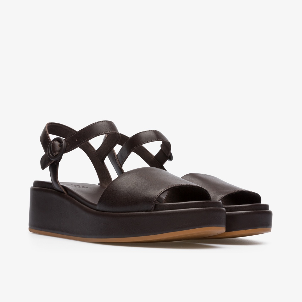 Camper Misia Black - Camper Women's Wedges ||1628-UXIZL||